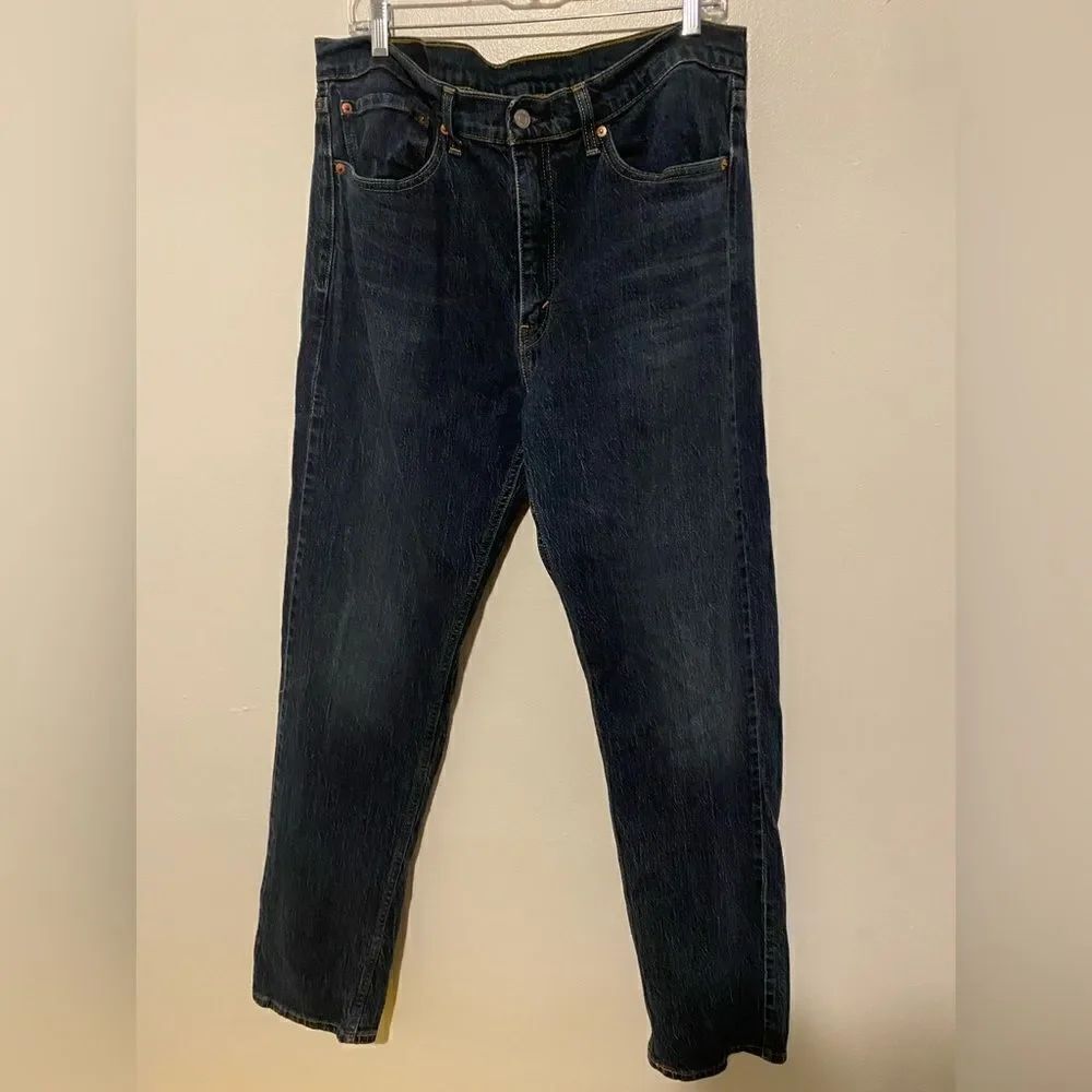 Levi’s 505 Straight 5 pocket denim jeans, size 36/34